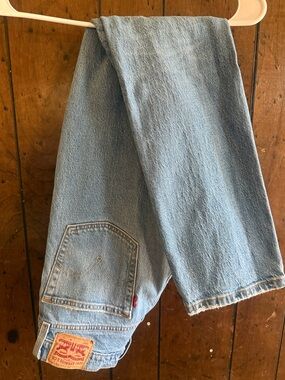Levi's Light Blue Denim Jeans with Leather Patch